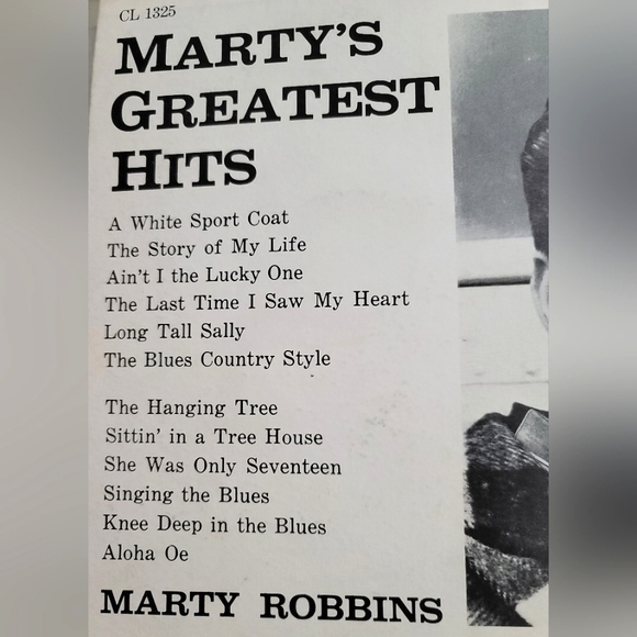 Marty's Greatest Hits - Marty Robbins  CL1325  Columbia 1959 - Picture 3 of 7